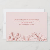 Elegant Floral Boho Wedding Dankeskarte (Rückseite)