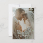 Elegant Floral Boho Wedding Dankeskarte (Rückseite)