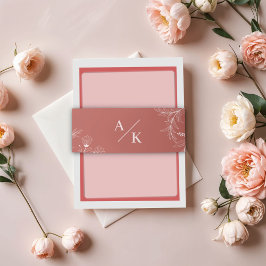 Elegant Floral Boho Wedding Einladungsbanderole