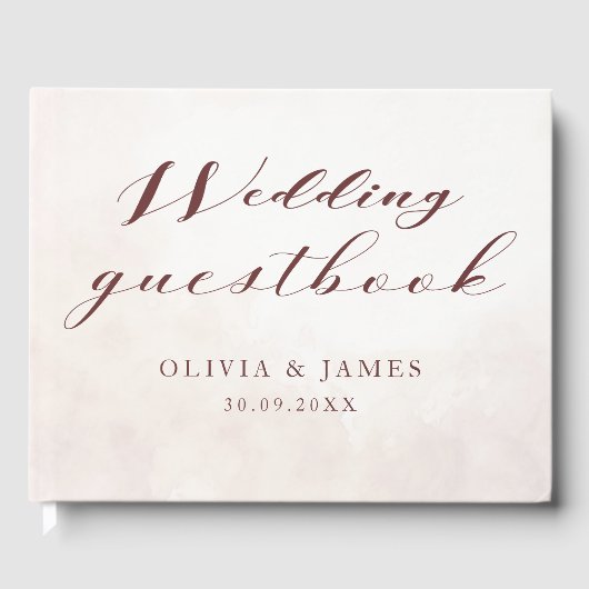 Elegant Floral Boho Wedding Gästebuch (Vorderseite)