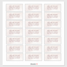 Elegant Floral Boho Wedding Guest Address Labels