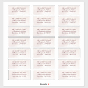 Elegant Floral Boho Wedding Guest Address Labels
