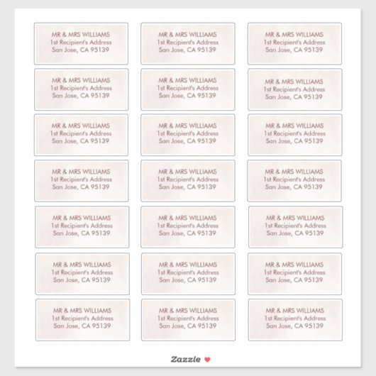 Elegant Floral Boho Wedding Guest Address Labels (Blatt)