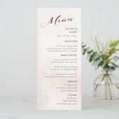 Elegant Floral Boho Wedding Menükarte (Stehend Vorderseite)