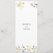 Elegant Floral Boho Wedding Menükarte (Rückseite)