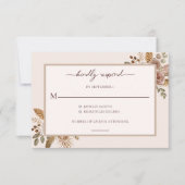 Elegant Floral Boho Wedding RSVP Response Card (Vorderseite)