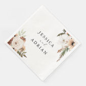 Elegant Floral Boho Wedding Serviette (Ecke)