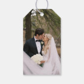 Elegant Floral Boho Wedding Vielen Dank Geschenkanhänger (Rückseite)