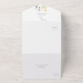 Elegant Floral Boho Wildblumen Wedding RSVP All In One Einladung (Außenbereich)