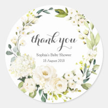 Elegant Floral Botanical Green Danke Sticker