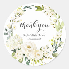 Elegant Floral Botanical Green Danke Sticker