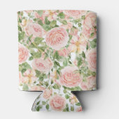 Elegant Floral Botanical Rose Pink Wedding Dosenkühler (Rückseite)