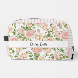 Elegant Floral Botanical Rose Pink Wedding Pouch Waschbeutel