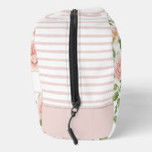 Elegant Floral Botanical Rose Pink Wedding Pouch Waschbeutel (Rechts)