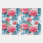 Elegant Floral Botanisch Geschenkpapier Set (Vorderseite)