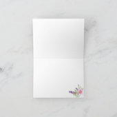 Elegant Floral Bouquet Dankeschön Karte (Innenseite)