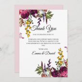 Elegant Floral Bouquet Dankeskarte (Vorne/Hinten)