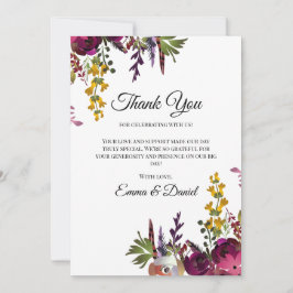 Elegant Floral Bouquet Dankeskarte