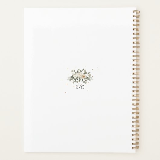 Elegant Floral Bouquet Die Zukunft Frau Wedding Planer (Rückseite)