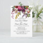 Elegant Floral Bouquet Einladung (Stehend Vorderseite)