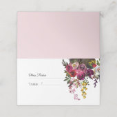 Elegant Floral Bouquet Platzkarte (Außenseite Aufgefaltet)