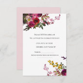 Elegant Floral Bouquet RSVP Karte (Vorne/Hinten)