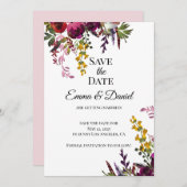 Elegant Floral Bouquet Save The Date (Vorne/Hinten)