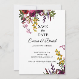 Elegant Floral Bouquet Save The Date