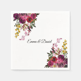 Elegant Floral Bouquet Serviette