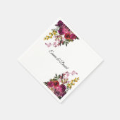 Elegant Floral Bouquet Serviette (Ecke)