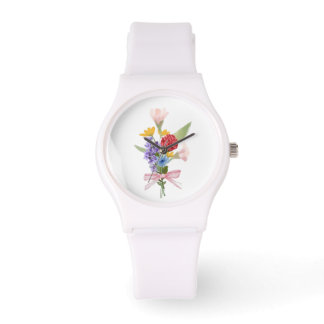 Elegant Floral Bouquet Watch Armbanduhr