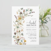 Elegant Floral Bridal Brunch Einladung (Stehend Vorderseite)