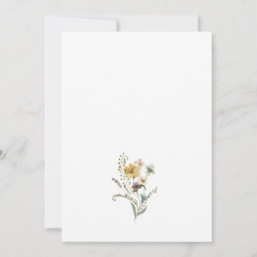 Elegant Floral Bridal Luncheon Einladung (Rückseite)