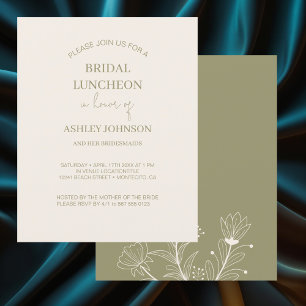 Elegant Floral Bridal Luncheon Einladung Flyer