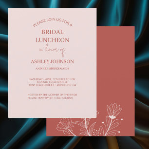 Elegant Floral Bridal Luncheon Einladung Flyer