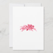 Elegant floral Bridal shower Einladung (Rückseite)