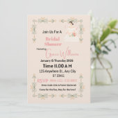 Elegant Floral Bridal Shower Invitation | Customiz Einladung (Stehend Vorderseite)