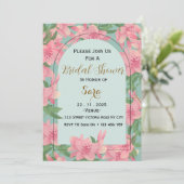 Elegant Floral Bridal Shower Invitation Einladung (Stehend Vorderseite)