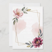 Elegant Floral Bridal Shower Invitation | Modern  Einladung (Rückseite)