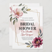 Elegant Floral Bridal Shower Invitation | Modern  Einladung (Vorne/Hinten)