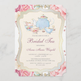 Elegant Floral Bridal Tea Einladung