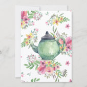 Elegant Floral Bridal Tea Einladung (Rückseite)