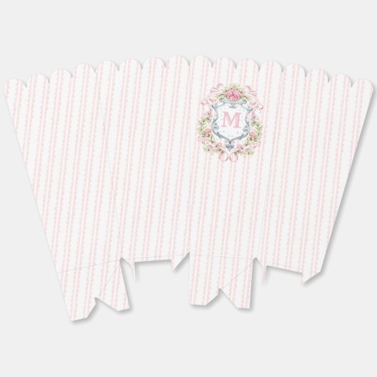 Elegant Floral Bridal Wappen PopCorn Geschenkschachtel (Ungeklappt)