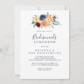 Elegant Floral Bridesmaids Luncheon Dusche Einladung (Vorderseite)