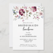 Elegant Floral Bridesmaids Luncheon Einladung (Vorderseite)