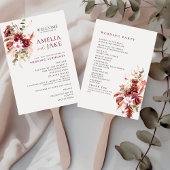 Elegant Floral Burgundy & Blush Boho Wedding  Fächer