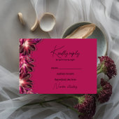 Elegant Floral Burgundy RSVP Karte
