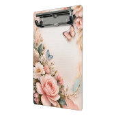 Elegant Floral Butterfly Clipboard Mini Klemmbrett (Gewinkelt2)