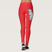 Elegant Floral Butterfly Letter B - Artistic Monog Leggings (Rückseite)