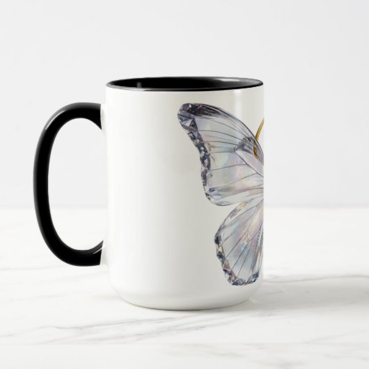 Elegant Floral Butterfly Letter B - Artistic Monog Tasse (Links)